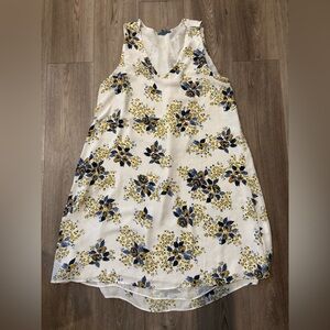 Fleur bleue cream floral sleeveless dress size 6
